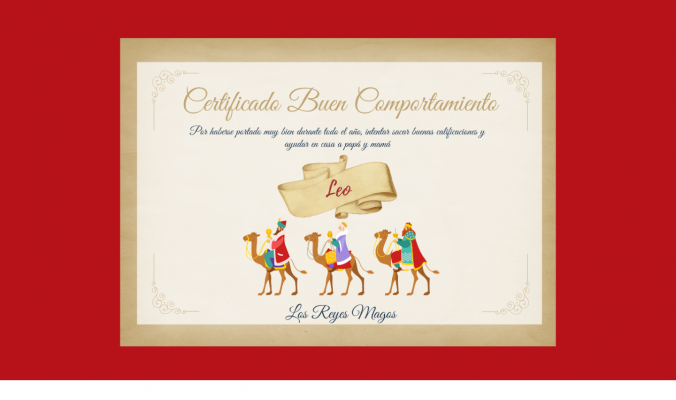 CERTIFICADO REYES MAGOS