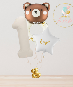 Pack Globo Oso Personalizado Cumpleaños Infantil